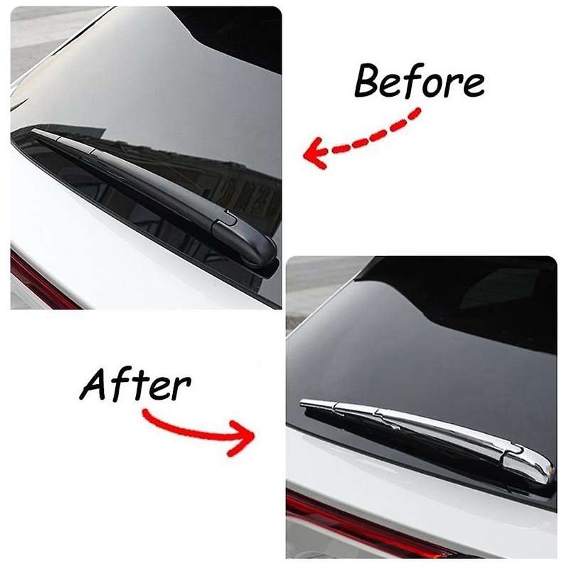 For Toyota Harrier Carbon Fiber Abs Car Rear Water Wiper Cover Trim