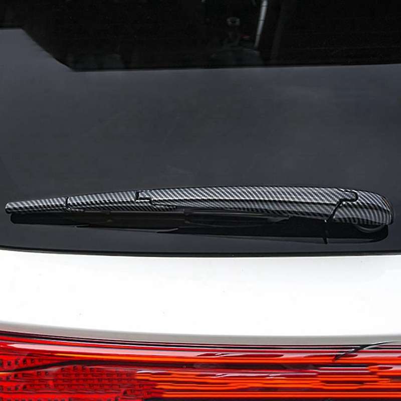 For Toyota Harrier Carbon Fiber Abs Car Rear Water Wiper Cover Trim