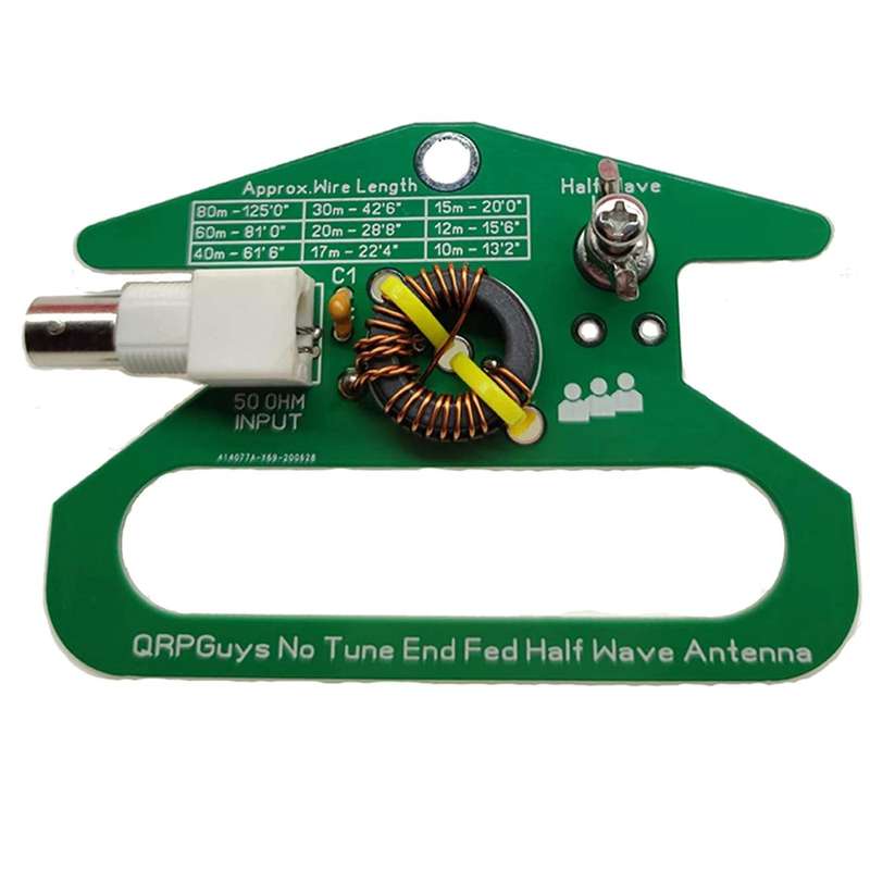 Portable No Tune End Fed Half Wave Antenna Assembly
