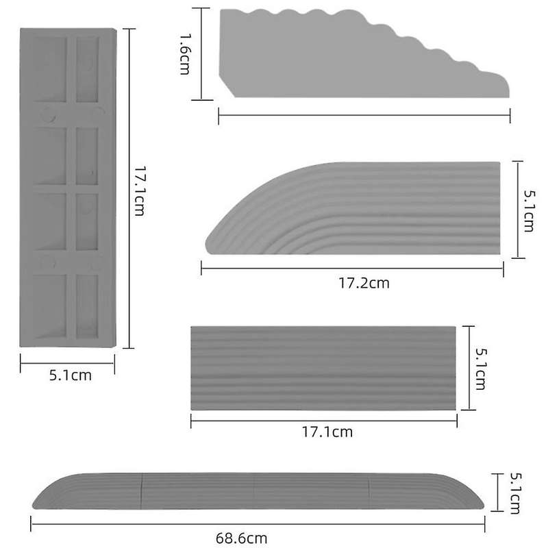 For Ecovacs Xiaomi Cloud Whale Threshold Strip Accessories,gray