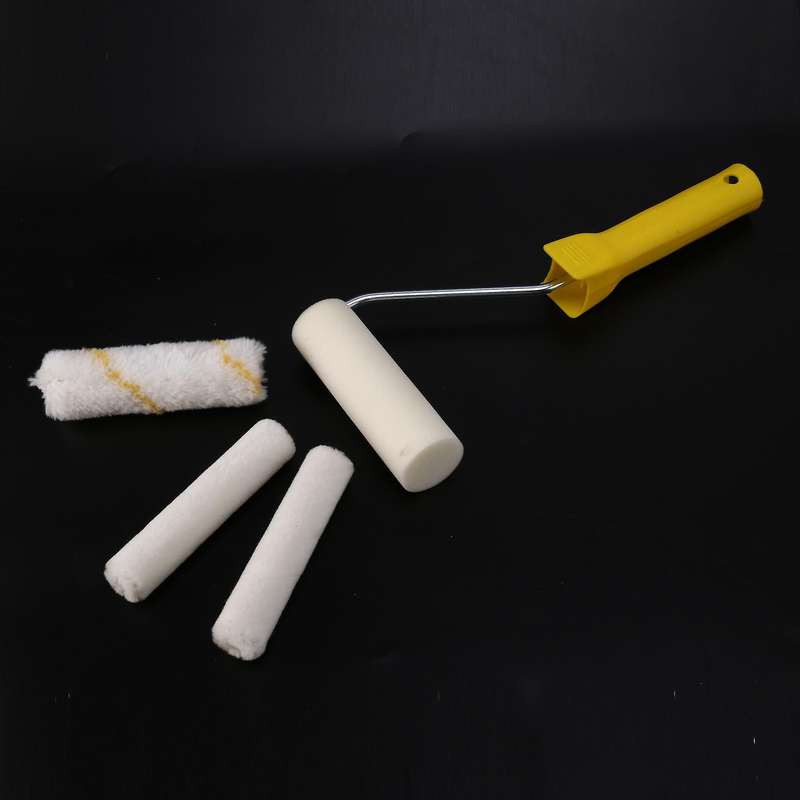 9pcs Foam Paint Roller Tray Set 4-inch Roller Cover Refills for Wall