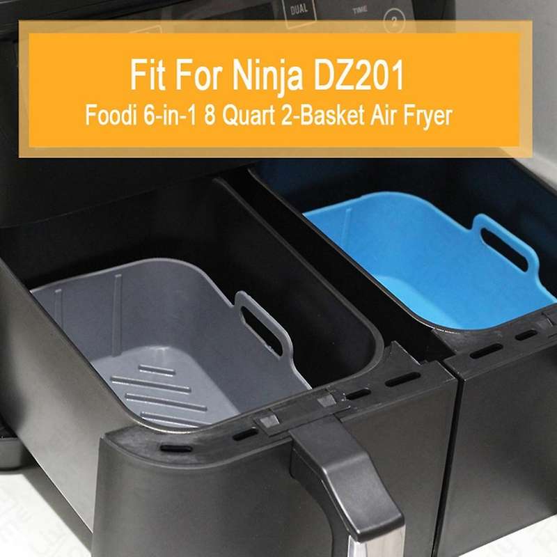 Air Fryer Silicone Basket Tray for Ninja Dz201 Air Fryer Red