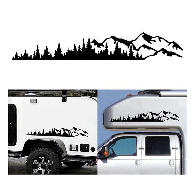 2x Motorhome Side Body Window Bumper Tree Decal Sticker for Car Rv