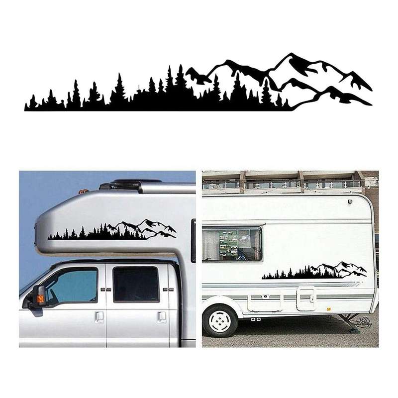 2x Motorhome Side Body Window Bumper Tree Decal Sticker for Car Rv