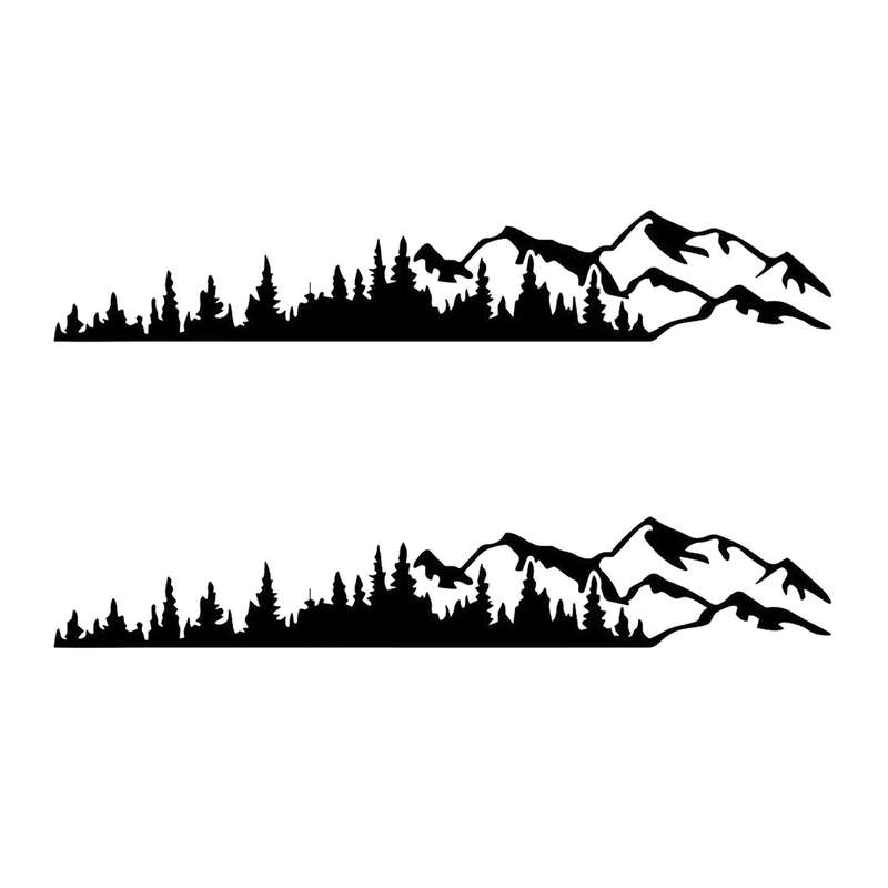2x Motorhome Side Body Window Bumper Tree Decal Sticker for Car Rv