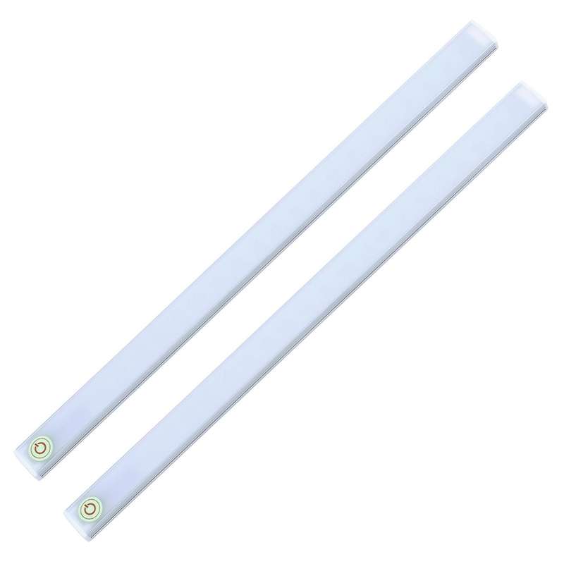 2x Usb Led Rigid Bar Light Tube Lamp+touch Switch Dimmer White
