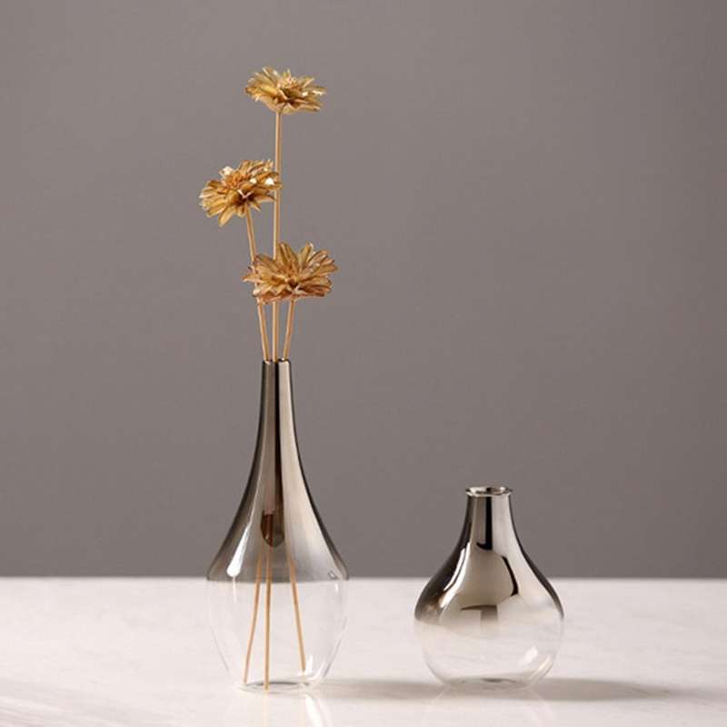 Nordic Flower Glass Vase Gradient Glass Vase Home Decoration C