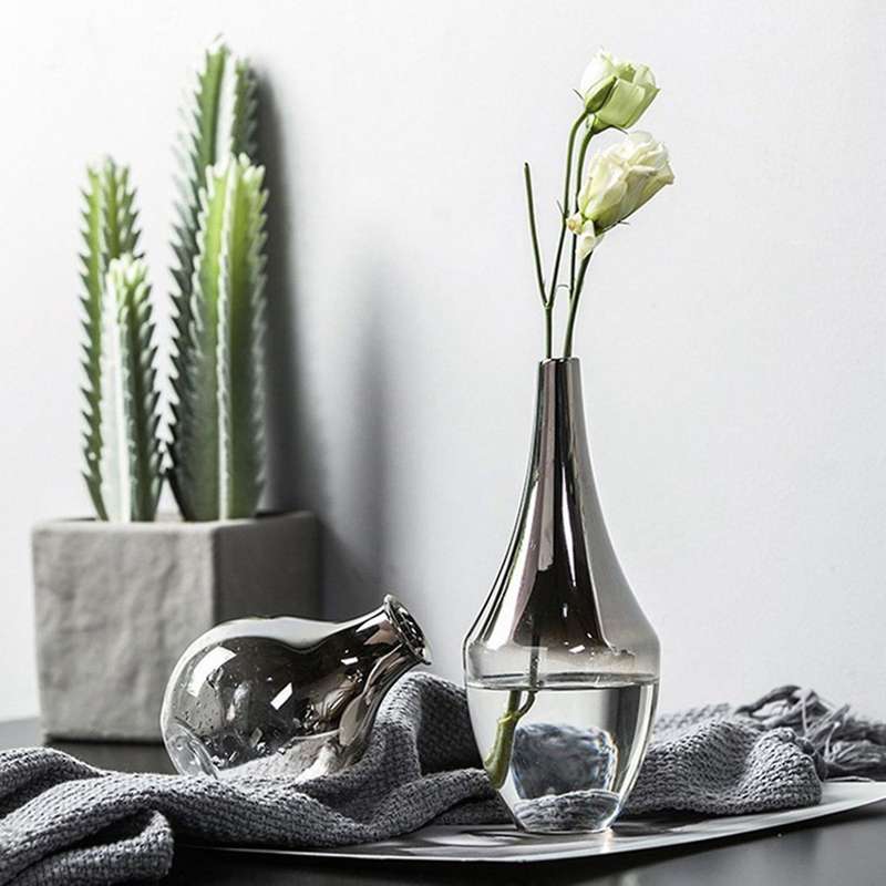Nordic Flower Glass Vase Gradient Glass Vase Home Decoration C