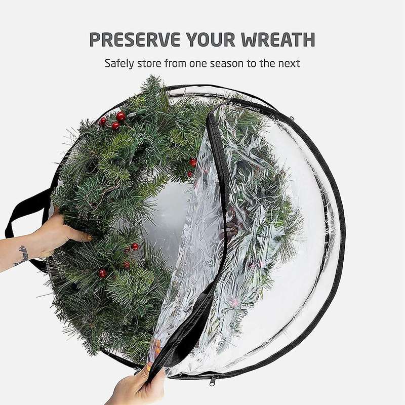 2pack Christmas Wreath Storage Container 24inch(black)