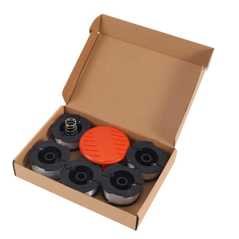 6 Pieces Thread Spools for Black and Grass Trimmer, with Spool Cover