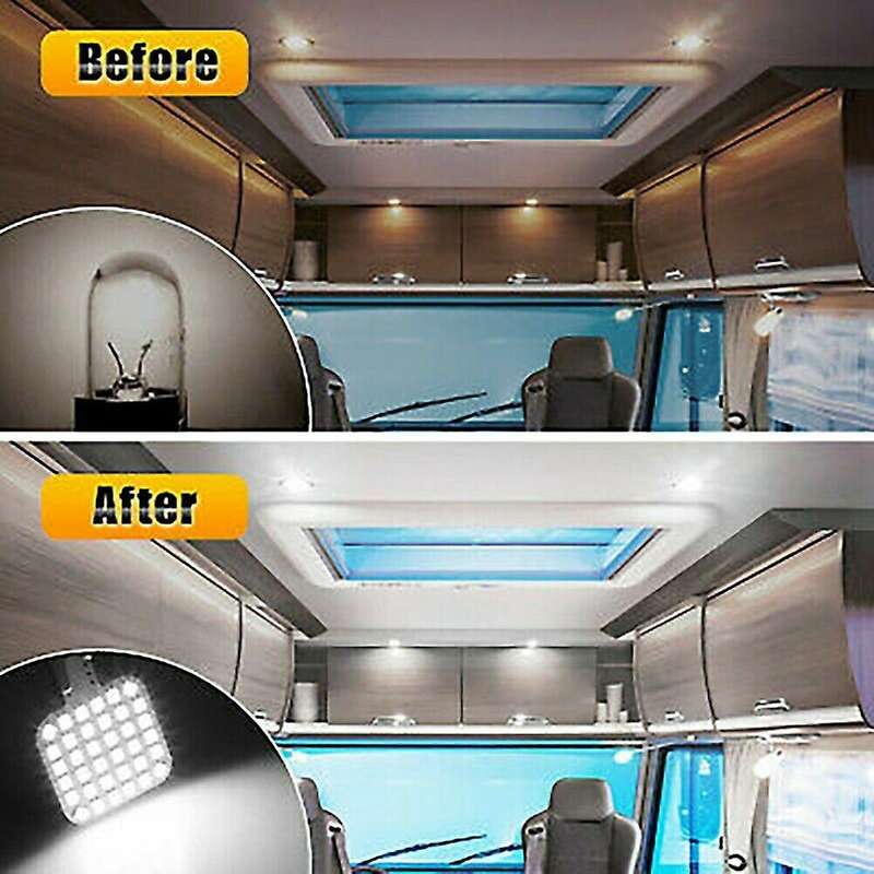20x Super Bright T10/921/194 6000k White 36 Led Rv Trailer Interior