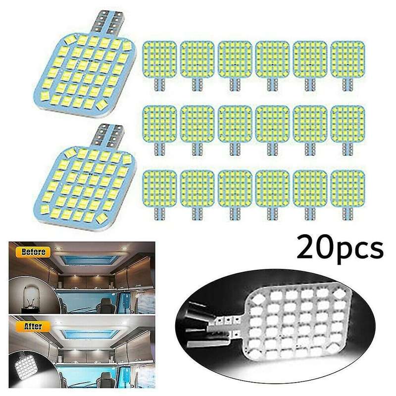 20x Super Bright T10/921/194 6000k White 36 Led Rv Trailer Interior