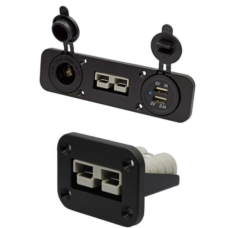 Flush Mount Anderson Socket Panel for Caravan Camper Boat Truck