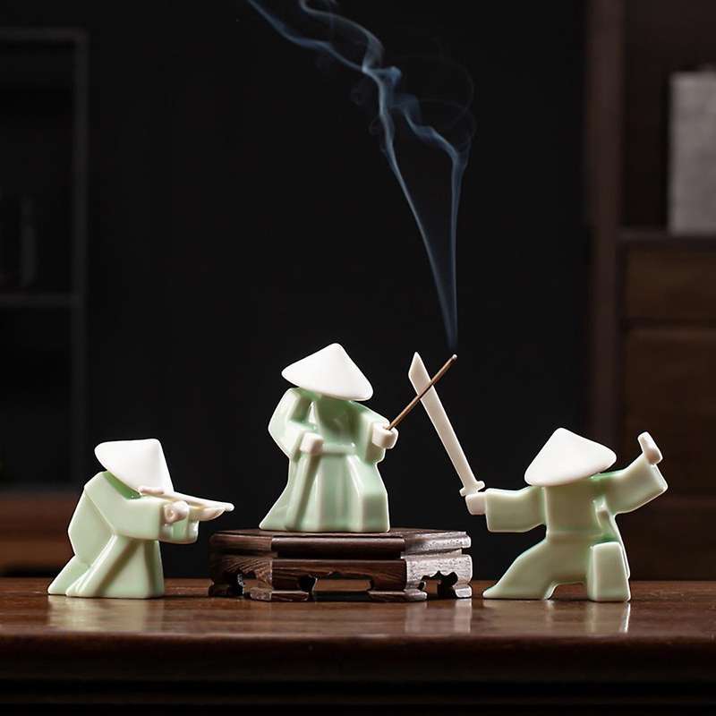 Figurine Incense Stick Tray Decor for Home Tea Yoga Studio Statue D