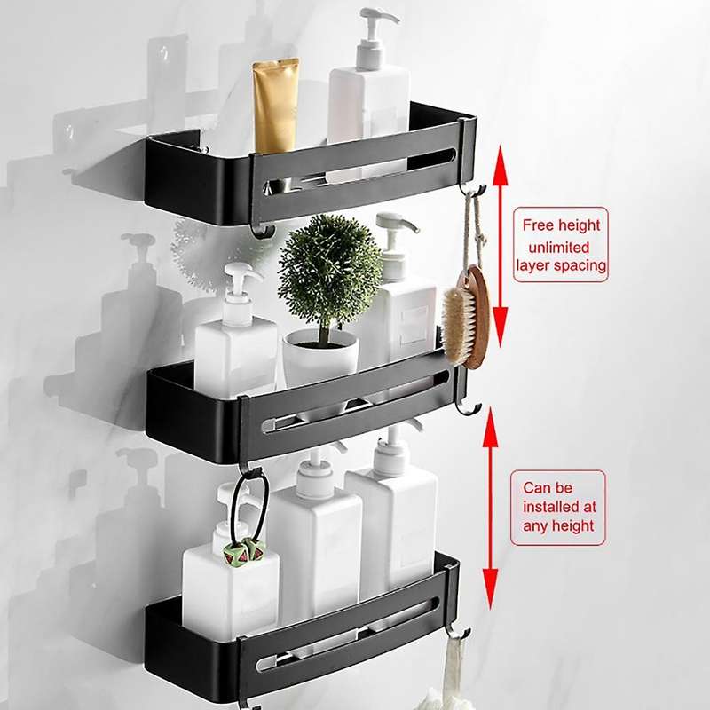 Bathroom Shelf Corner Triangle Shower Storage Basket F