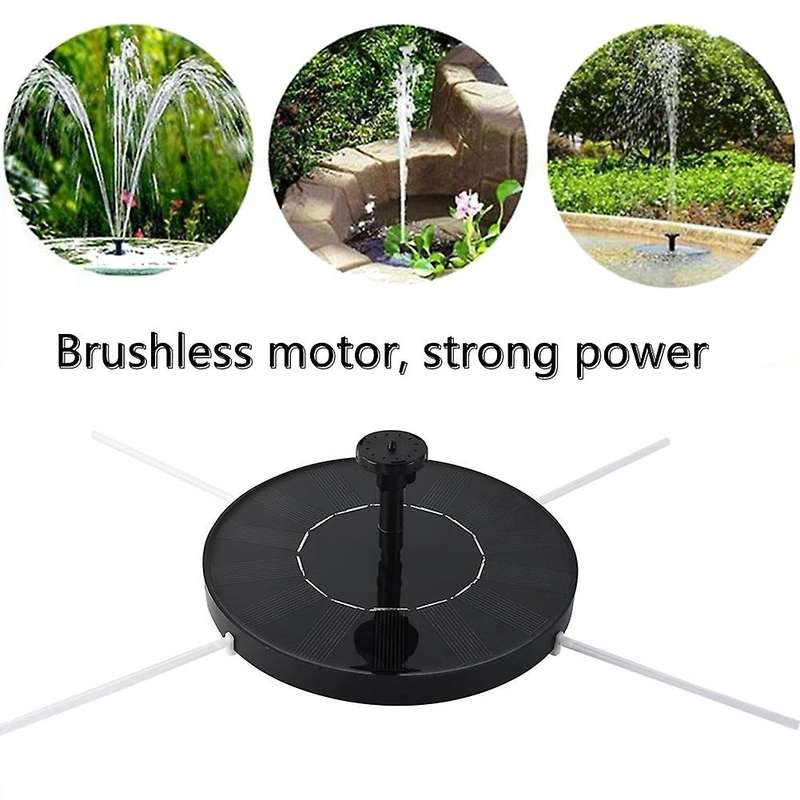 Solar Bird Bath Fountain Pump 1.0w Solar Fountain with 6 Nozzles