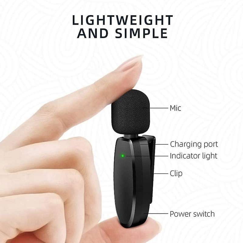 Lavalier Wireless Microphone for Iphone Youtubers, Facebook Live