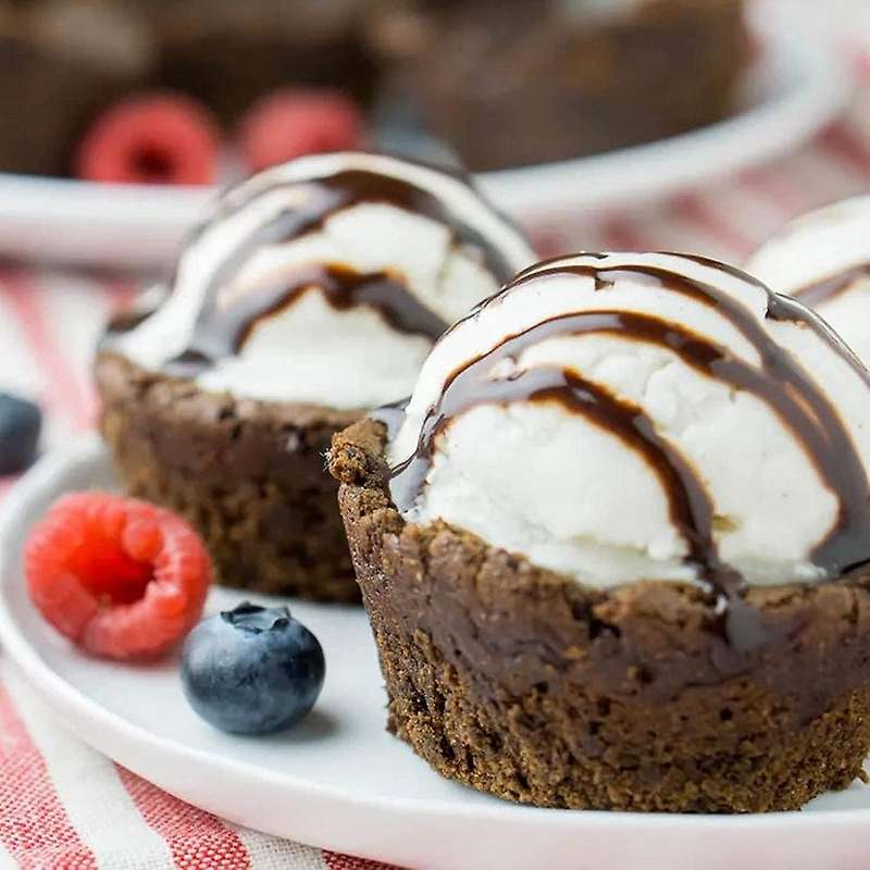 Brownie Bowl Pan, 12 Cavity Mini Bundt Round Cake Pans