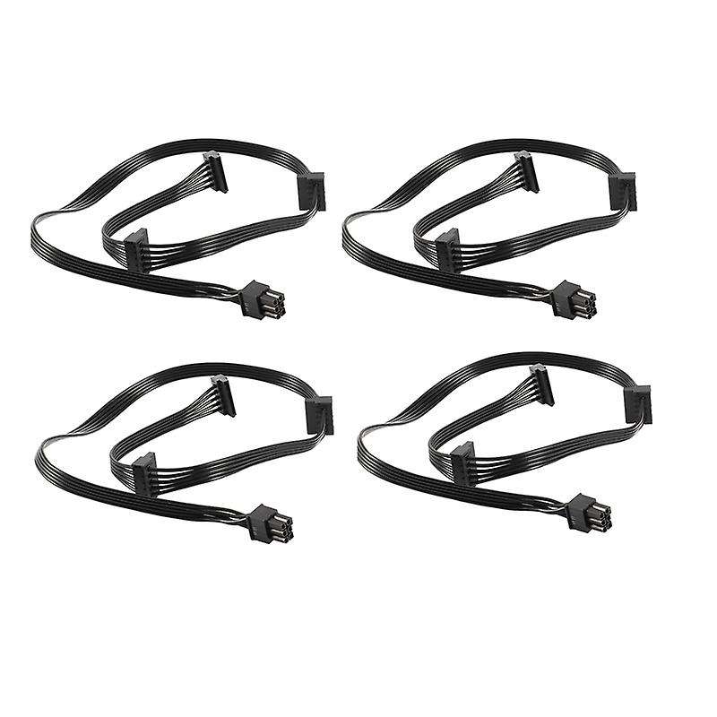 4 Pcs 6 Pin to 3x Sata Driver Power Cable for Evga Supernova 650 750