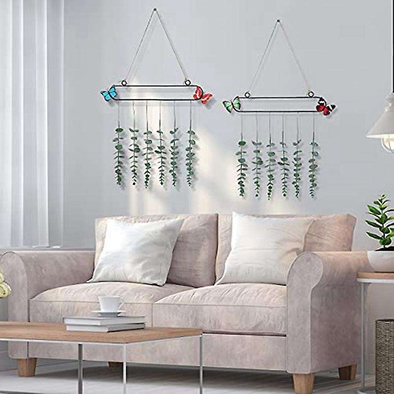 Artificial Eucalyptus Boho Bathroom Decor, with Metal Frame,pack Of 2