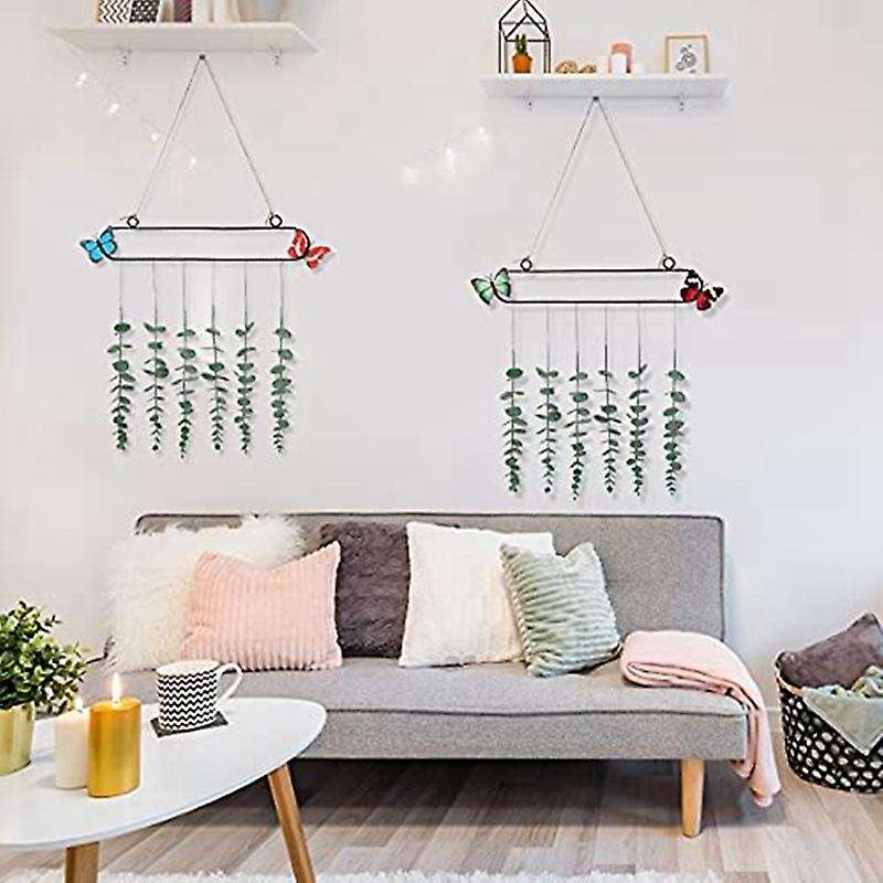 Artificial Eucalyptus Boho Bathroom Decor, with Metal Frame,pack Of 2