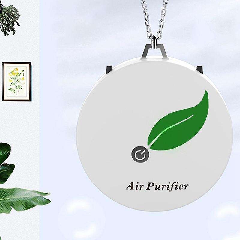 Household Negative Ion Air Purifier, Portable Necklace,white