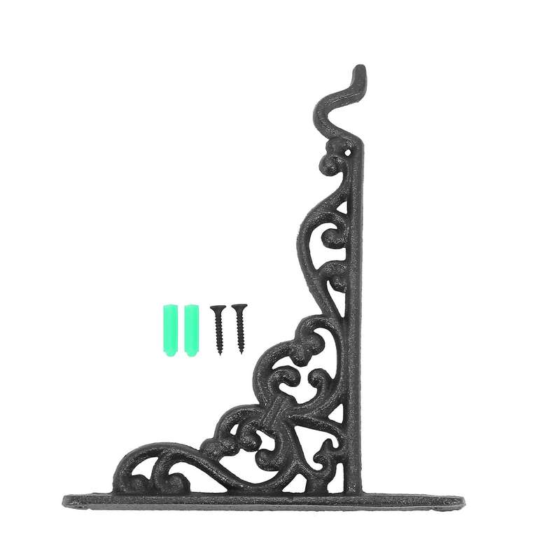 Cast Iron Hook Flower Pots Basket Hanger Bracket with Expansion Screw