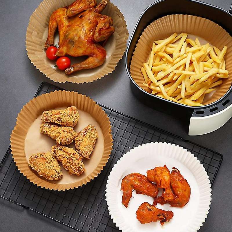 100 Pcs Air Fryer Disposable Paper Liner, Non-stick Baking Parchment