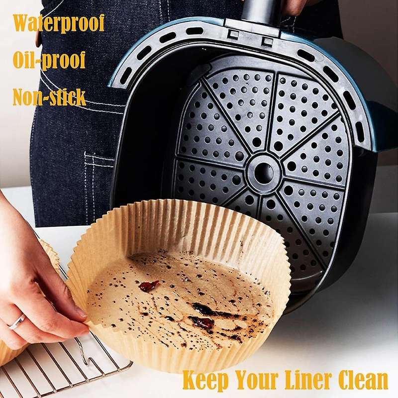 100 Pcs Air Fryer Disposable Paper Liner, Non-stick Baking Parchment