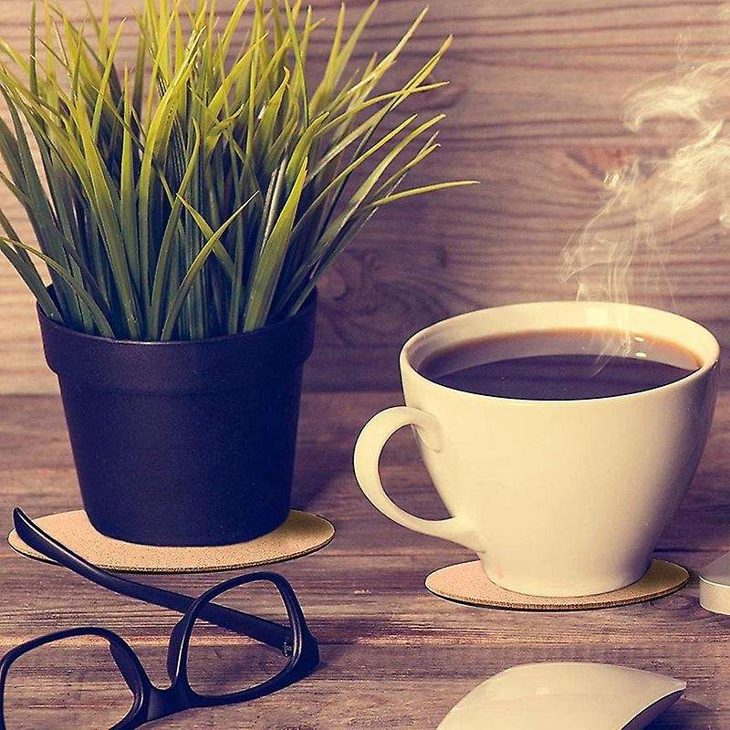 10 Pieces Of Cork Plant Plastic Mat Round Cork Mat Diy Craft Project