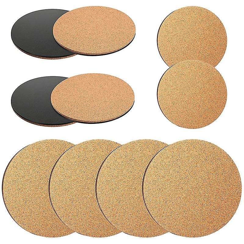 10 Pieces Of Cork Plant Plastic Mat Round Cork Mat Diy Craft Project