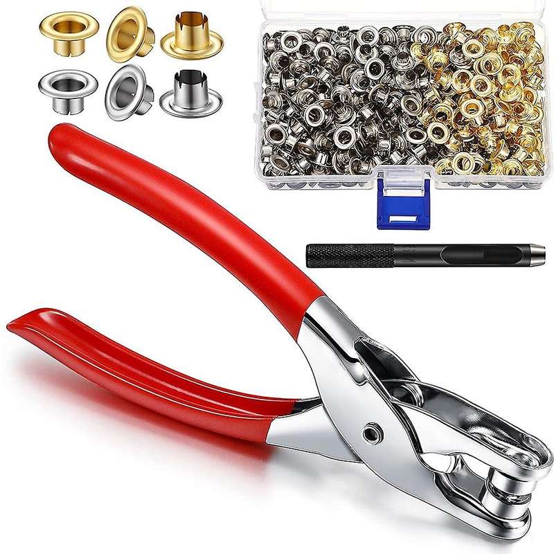 502 Pieces 1/4 Inch Grommet Eyelet Plier Set,eyelet Hole Punch Pliers