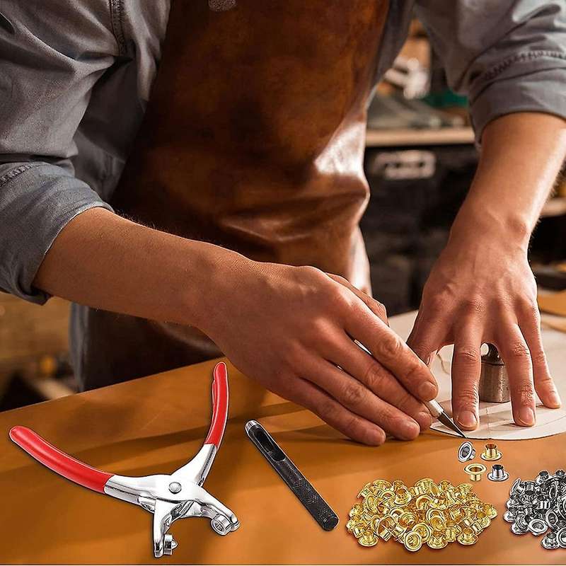 502 Pieces 1/4 Inch Grommet Eyelet Plier Set,eyelet Hole Punch Pliers