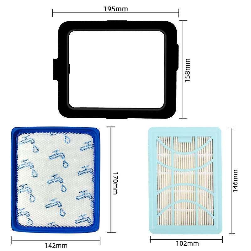 Hepa Filter Replacement Kit for Philips Fc9732 Fc9728 Fc9735