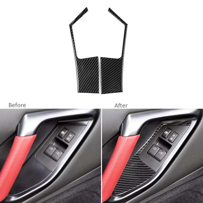 Car Door Armrest Panel Sticker Window Control Console Frame Cover