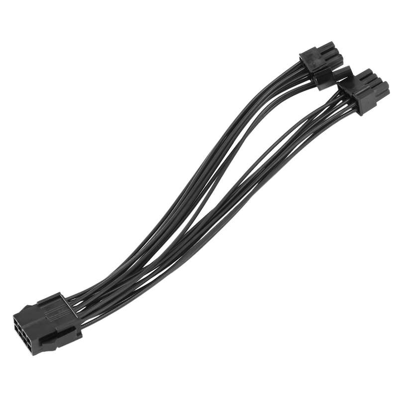 10pcs 20cm Graphics Card 8 Pin Female to 2x8p(6+2)pin Extention Cable