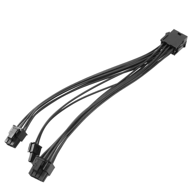 10pcs 20cm Graphics Card 8 Pin Female to 2x8p(6+2)pin Extention Cable