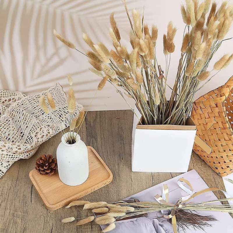 120pcs Rabbit's Tail Grass,17inch Dried Pampas Grass for Wedding Home