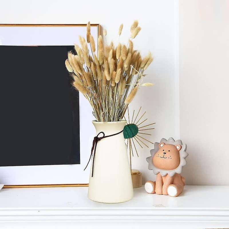 120pcs Rabbit's Tail Grass,17inch Dried Pampas Grass for Wedding Home