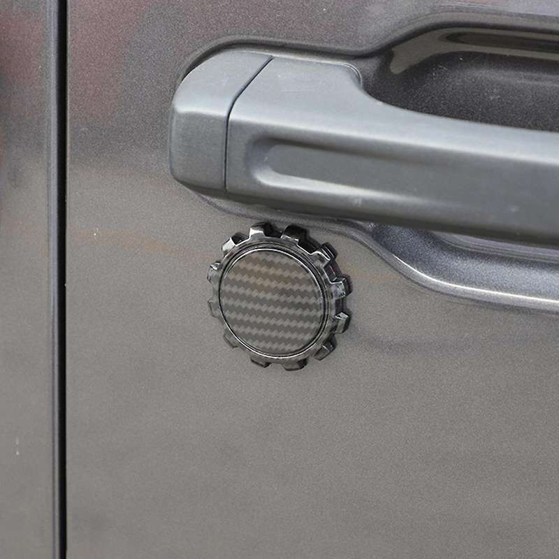 Door Lock Cover Trim for Jeep Wrangler Tj Jk Jku Jl, Abs Carbon Fiber