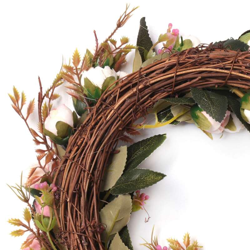 Christmas Flower Wreath Rose Garland with Elegant Best for Home
