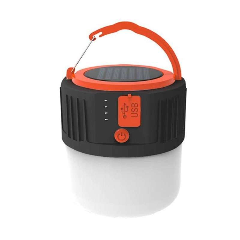 Led Solar Camping Lamp,garden Tent Lamp Light for Night Fishing,black
