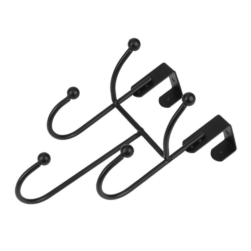 2pcs Wrought Iron Wall Clothes Hanger Hook Home Decoration B