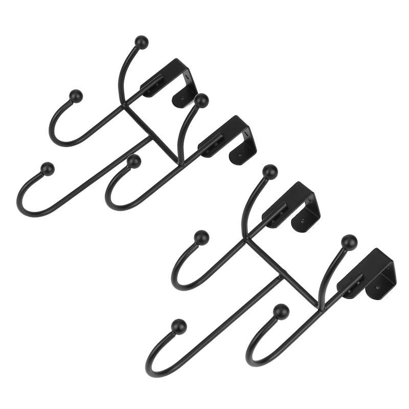 2pcs Wrought Iron Wall Clothes Hanger Hook Home Decoration B