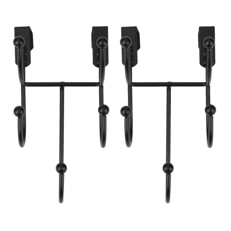 2pcs Wrought Iron Wall Clothes Hanger Hook Home Decoration B