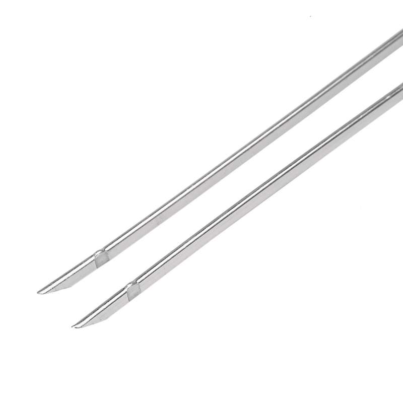 Grilled Skewers-32.5 Cm Double-pronged Barbecue Skewer with Push Rod