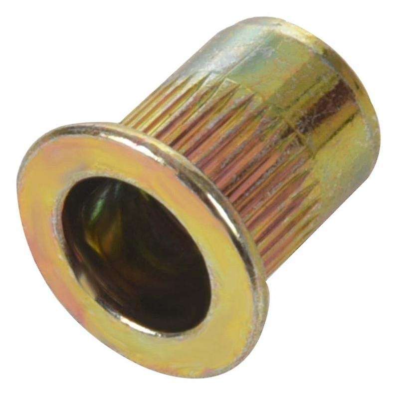 M6x12mm Flat Head Threaded Rivet Nut Insert Nutsert Fasteners 150 Pcs