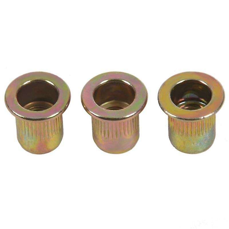 M6x12mm Flat Head Threaded Rivet Nut Insert Nutsert Fasteners 150 Pcs