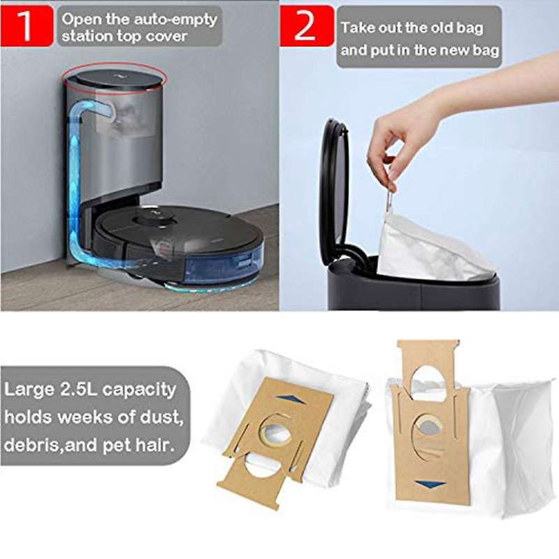 11 Vacuum Cleaner Bags for Ecovacs Deebot T8 T9 Aivi Max, N8 Pro +