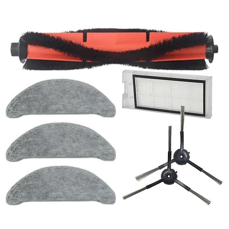 For Roidmi Eve Plus Parts Main Side Brush Hepa Filter Mop Cloths